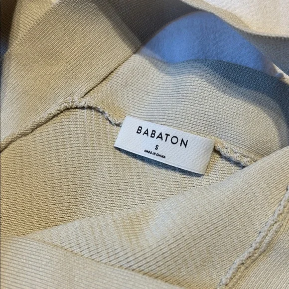 Babaton Cream Ribbed Knit Top - Picture 2 of 3